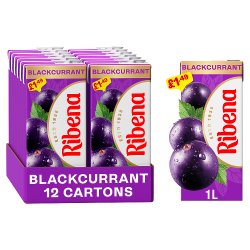 Ribena Blackcurrant Juice Drink Carton 1L PMP 1.49