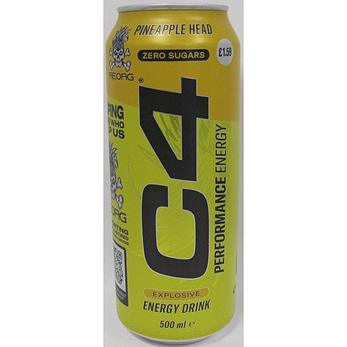 C4 Pineapple Head Flavoured Energy Drink 500ml