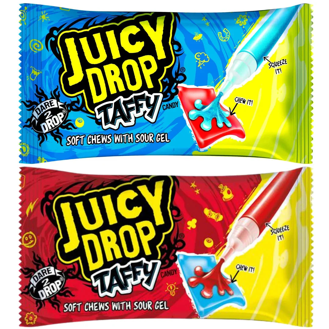 Bazooka Juicy Drop Chewy Candy and Sour Gel 67g (Case of 16)