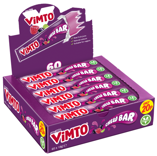Swizzels Vimto Chew Bars 18g PMP 20p (Case of 60)