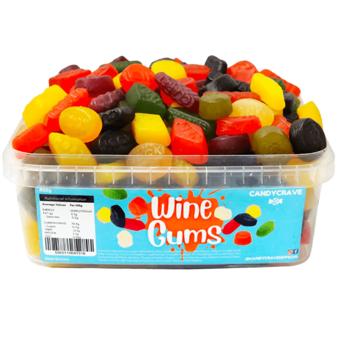Candycrave Wine Gums Tub 600g