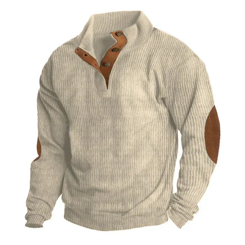 Avarati Men’s Rustic Patches Sweater