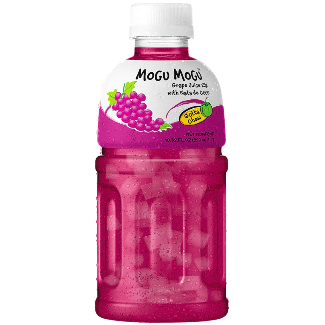 Mogu Mogu Grape with Nata de Coco Bottle 320ml (Case of 6)