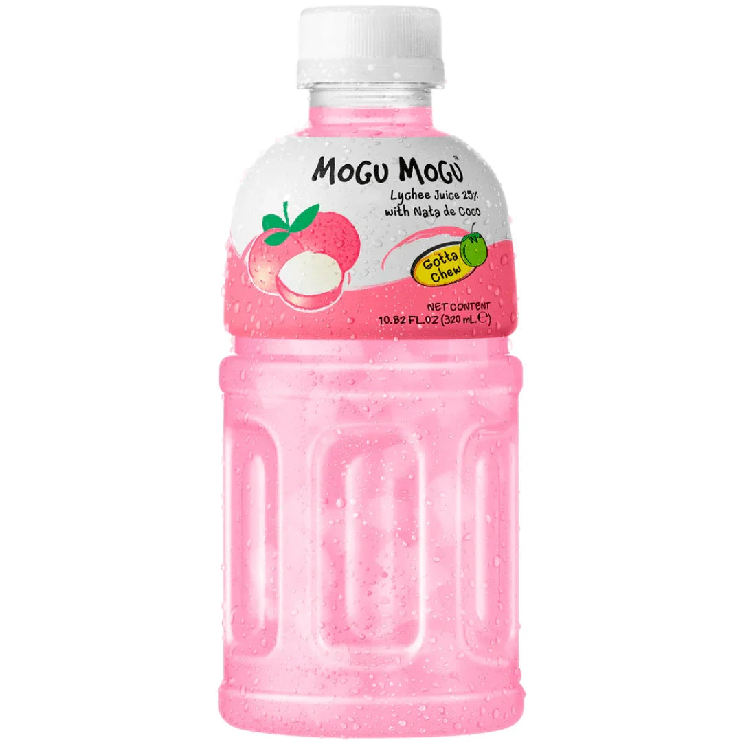Mogu Mogu Lychee with Nata de Coco Bottle 320ml (Case of 6)