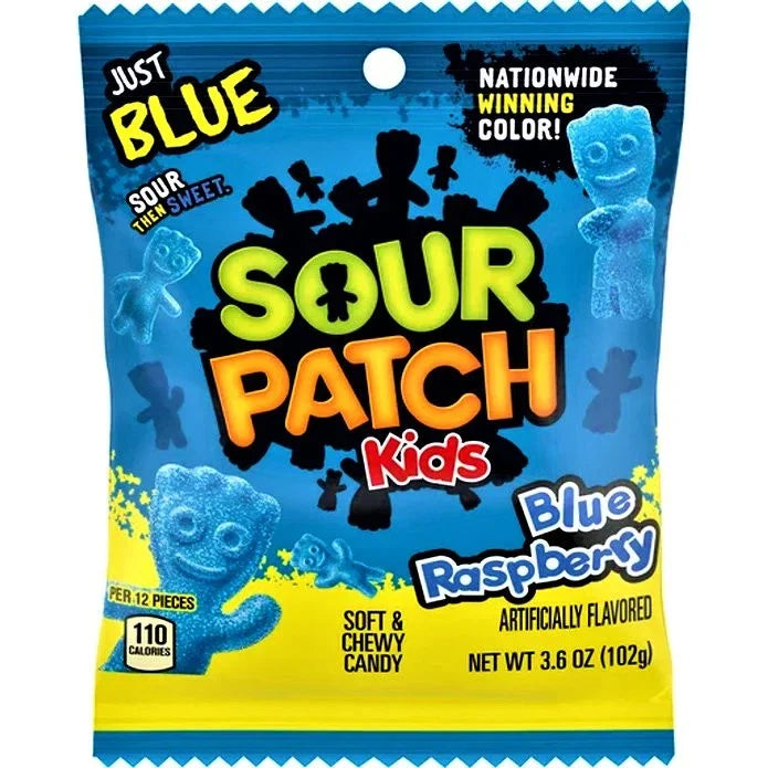Sour Patch Kids Blue Raspberry Bag 102g USA (Case of 12)