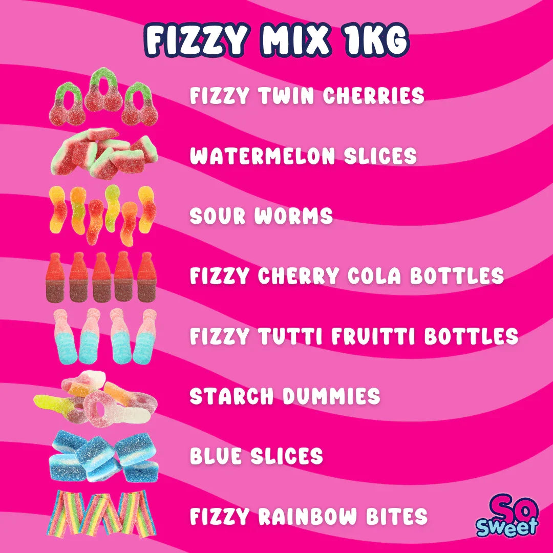 SoSweet Fizzy Sweet Mix (1kg) (Case of 12)