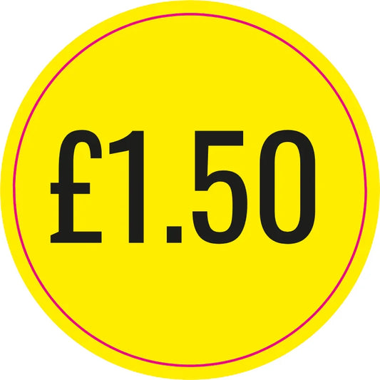 Price Stickers £1.50 (Sheet of 60)