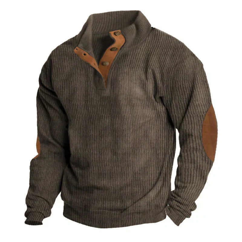 Avarati Men’s Rustic Patches Sweater
