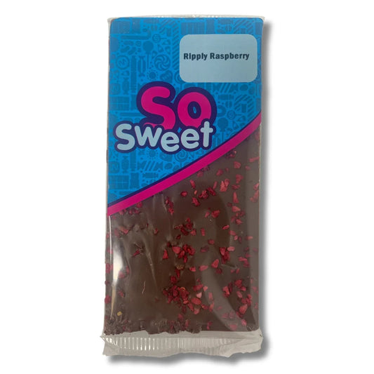 SoSweet Raspberry Chocolate Bar 80g (Case of 12)