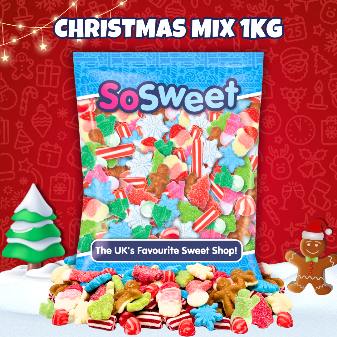 SoSweet Christmas Sweet Mix Bag 1kg (Case of 12)
