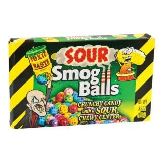Toxic Waste Theatre Box Sour Smog Balls 84g  (Case of 84g)