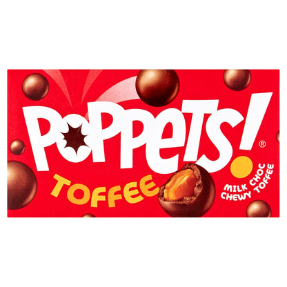 Poppets Milk Chocolate Coated Chewy Toffee Box 39g (Case of 36)
