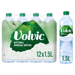 Volvic Natural Mineral Water 12 x 1.5 Litre