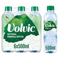 Volvic Natural Mineral Water 6 x 500ml