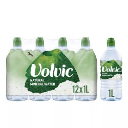 Volvic Still Natural Mineral Water 12 x 1 Litre