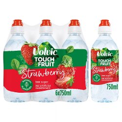 Volvic Touch of Fruit Strawberry Soft Drink 6 x 750ml