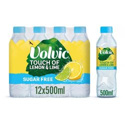 Volvic Touch of Fruit Lemon & Lime Flavoured Water Drink 500ml