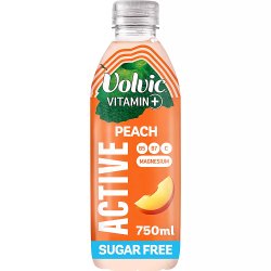Volvic Vitamin + Peach Active Flavoured Water Drink 750ml