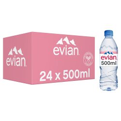 Evian Still Natural Mineral Water 24 x 500ml