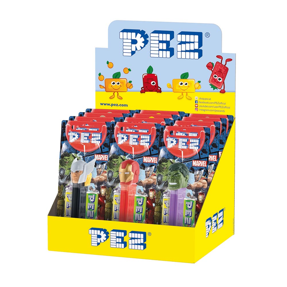 Pez Marvel Avengers 1+2 Impulse Pack 17g (Case of 12)