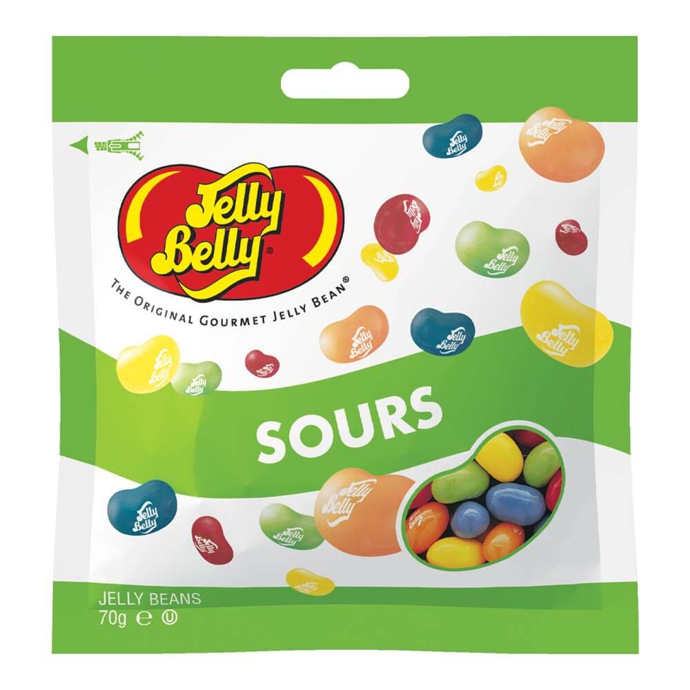 Jelly Belly Jelly Beans Sours Flavour Bag 70g (Case of 12)