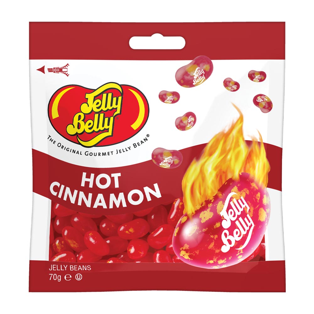 Jelly Belly Jelly Beans Hot Cinnamon Flavour Bag  70g (Case of 12)