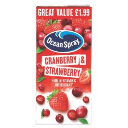Ocean Spray Cranberry & Strawberry Juice 1L