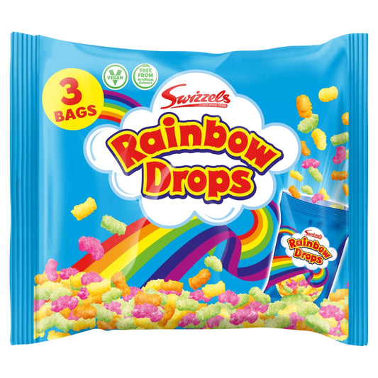 Swizzels Rainbow Drops 3 Pack 96g (Case of 10)