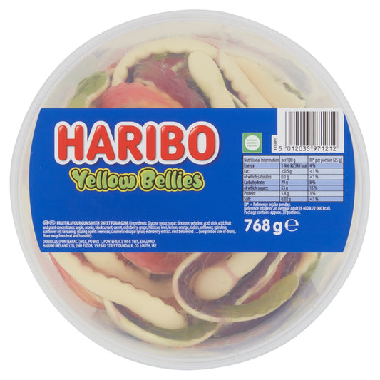 Haribo Yellow Bellies Tub 768g