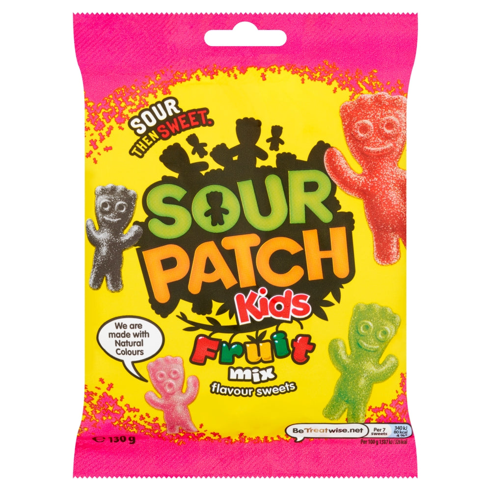 Sour Patch Kids Fruit Mix Bag 130g (Case of 10)