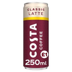 Costa Coffee Classic Latte Iced Coffee Drink 250ml