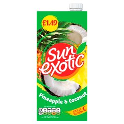 Sun Exotic Pineapple & Coconut Soft Drink Bottle 1L PM £1.49