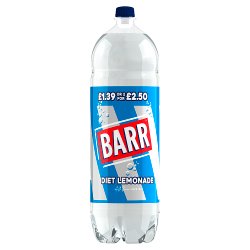 BARR Diet Lemonade Soft Drink Bottle 2L PM £1.39 2/2.50