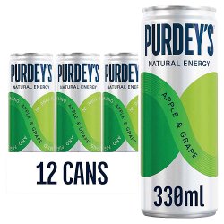 Purdey's Apple & Grape Energy Drink 12 x 330ml