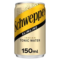 Schweppes Slimline Tonic Water 24 x 150ml Mini Cans