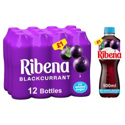 Ribena Blackcurrant No Added Sugar Juice Drink 500ml