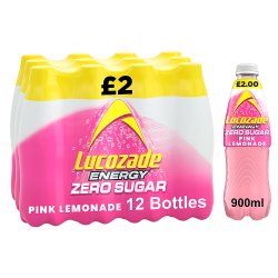 Lucozade Pink Lemonade Zero Sugar Energy Drink 900ml
