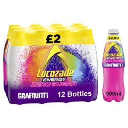 Lucozade Energy Zero Sugar Grafruitti Drink 900ml