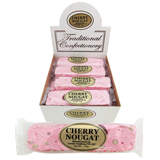 Candy Creations Nougat Bar Cherry 130g (Case of 16)