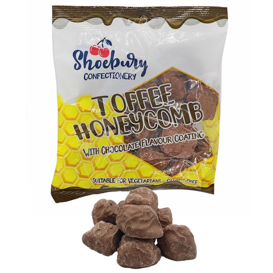 Shoebury Chocolate Honeycomb Cinder Toffee Bags 150g (Case of 14)