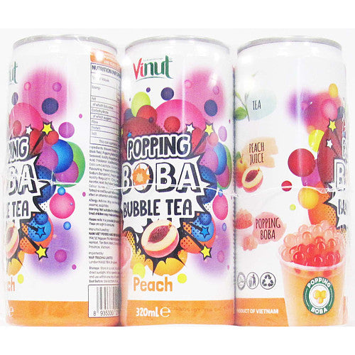 Vnt Peach Bubble Tea Drink 320ml