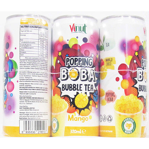 Vnt Mango Bubble Tea Drink 320ml