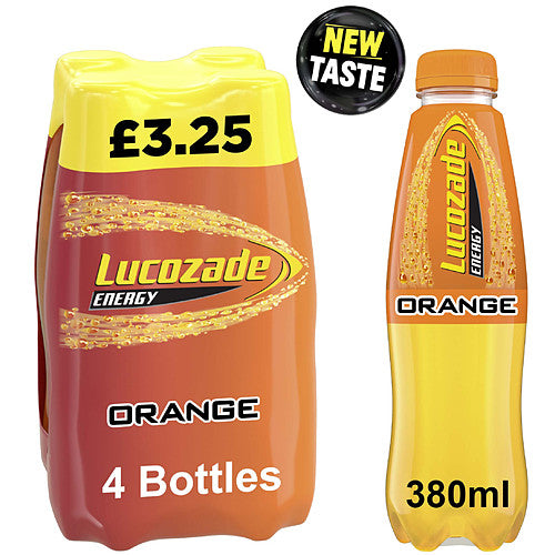 Lucozade Orange Energy Drink 4 x 380ml