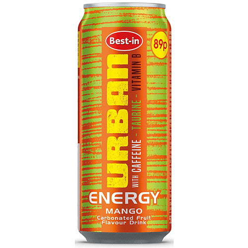 Bestin Urban Mango Flavour Energy Drink 12 x 500ml