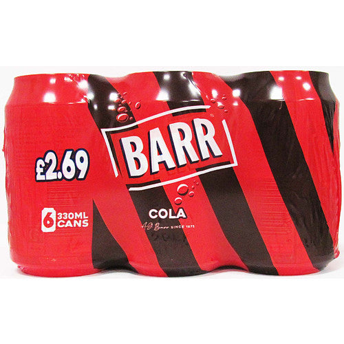 Barr Cola Carbonated Soft Drink 6 x 330ml Cans
