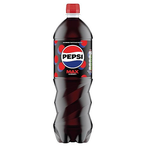 Pepsi Max Cherry No Sugar Cola Drink 1.25L