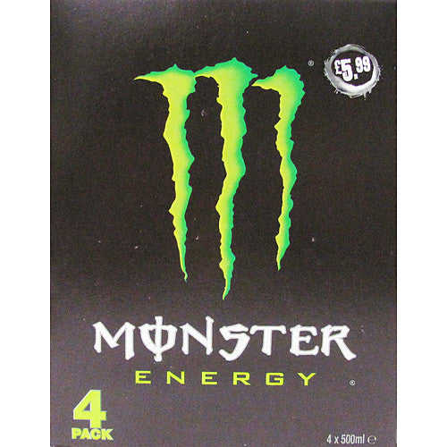 Monster Energy Drink 4 x 500ml Cans PM £5.99