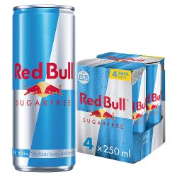 Red Bull Sugarfree Energy Drink 4 x 250ml