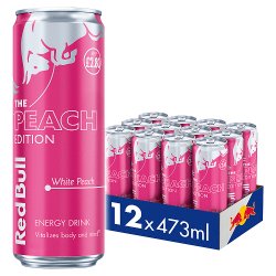 Red Bull Peach Edition White Peach Soft Drink 12 x 473ml