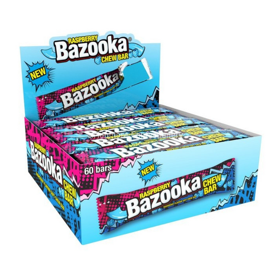 Bazooka Raspberry Chew Bar 14g PMP 15p (Case of 60)